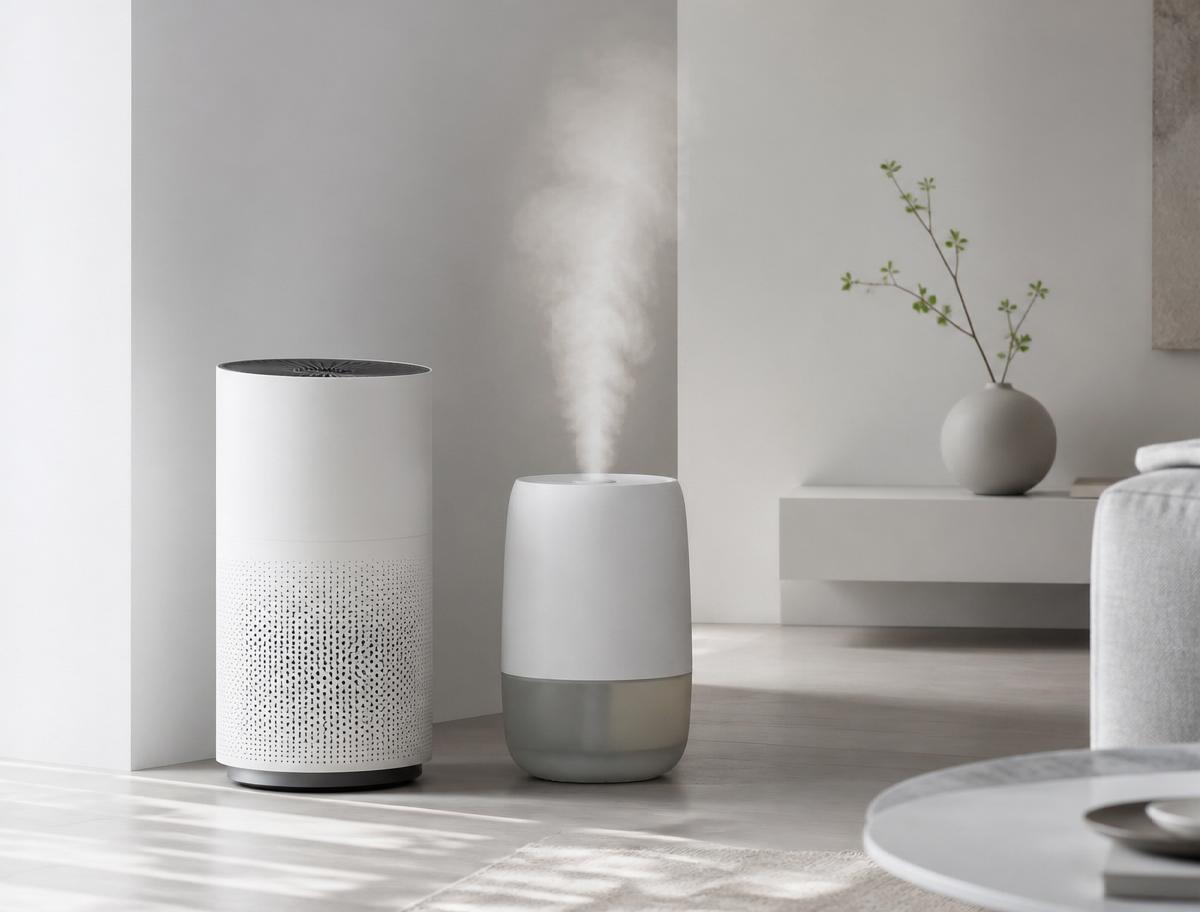 Oro valytuvas ir drėkintuvas modernioje patalpoje